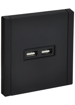 FORTE&PIANO Розетка USB A+A 3,1А FP149M металл черный IEK