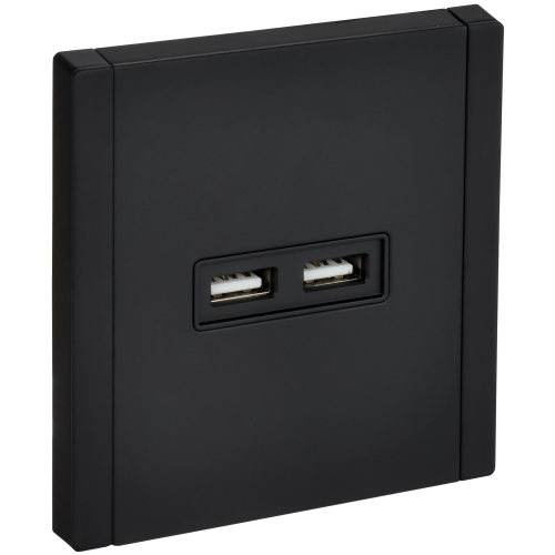 FORTE&PIANO Розетка USB A+A 3,1А FP149M металл черный IEK