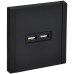 FORTE&PIANO Розетка USB A+A 3,1А FP149M металл черный IEK FORTE&PIANO Розетка USB A+A 3,1А FP149M металл черный IEK