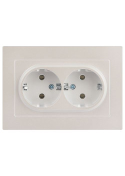 Розетка 2-м СП Accent 6-205-06 16А IP20 250В 2P+E Schuko AL/CU перламутр. Intro Б0063495