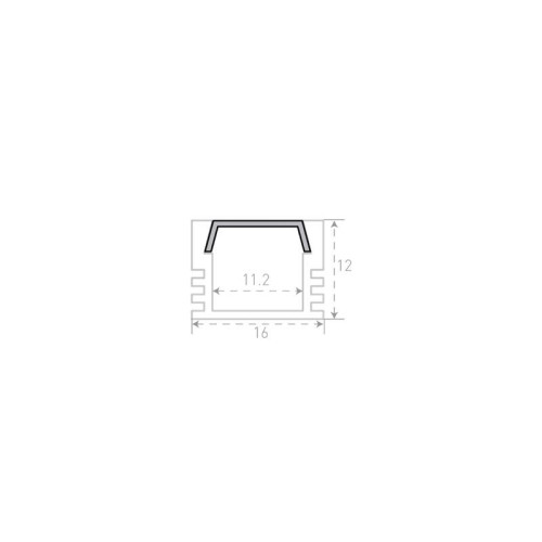 Комплект SF-1612 профиль накладной глуб. 2м SWG Standard 00000000986