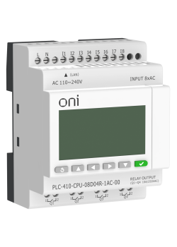 ПЛК 410 Модуль ЦПУ 8 DI 4 RO 220В AC с Ethernet портом с экраном ONI