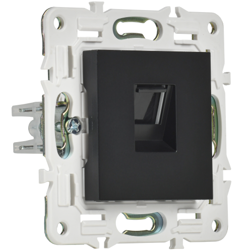 SKANDY Розетка компьютерная RJ45 кат.5E SK-K01Bl черный IEK SKANDY Розетка компьютерная RJ45 кат.5E SK-K01Bl черный IEK