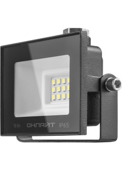 Прожектор светодиодный 71 656 OFL-10-4K-BL-IP65-LED 10Вт 4000К IP65 800лм черн. ОНЛАЙТ 71656