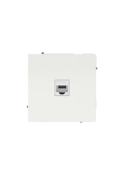 Компьютерная розетка RJ-45 без шторки, кат.5е одинарная, KANT, белая магнолия