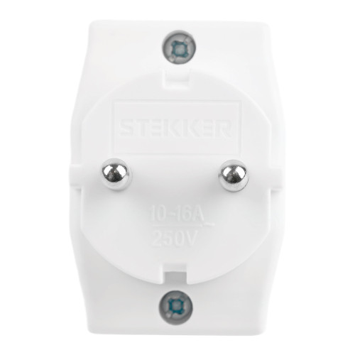 Разветвитель сетевой 3-местный компактный б/з STEKKER ADP10-16-20, 250В, 10A, IP20, белый Разветвитель сетевой 3-местный компактный б/з STEKKER ADP10-16-20, 250В, 10A, IP20, белый