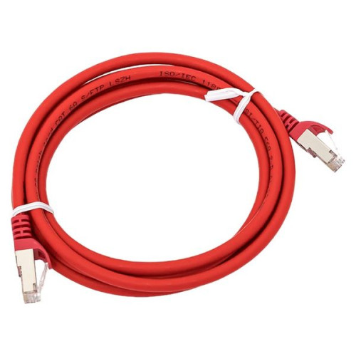 Патч-корд TERACOM CS Cat.6A экран. S/FTP LSZH красный (3,0м)