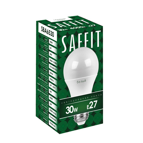 Лампа светодиодная SAFFIT SBA6530 Шар E27 30W 230V 2700K