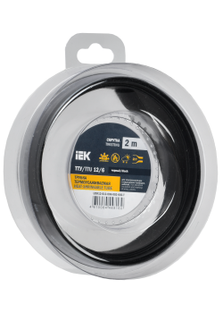 Трубка термоусадочная ТТУ нг-LS 12/6 черная (2м/упак) IEK