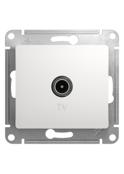 GLOSSA TV РОЗЕТКА оконечная 1дБ, механизм, БЕЛЫЙ