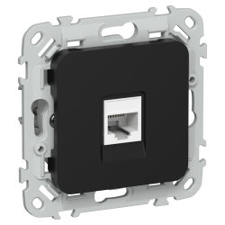 FLITE Розетка компьютерная RJ45 категория 6 UTP РК6-1-0-ФлЧ черный IEK