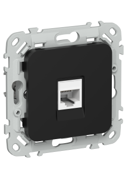 FLITE Розетка компьютерная RJ45 категория 6 UTP РК6-1-0-ФлЧ черный IEK