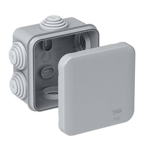 MULTIBOX Коробка распред. откр. установки 70x70x40, габариты 95х95х48, IP55 СЕРАЯ MULTIBOX Коробка распред. откр. установки 70x70x40, габариты 95х95х48, IP55 СЕРАЯ