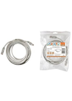 Патч-корд народный U/UTP Cat 5e 4PR 24AWG PVC, литой 7 м, серый