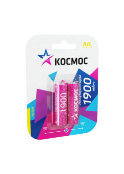Аккумулятор AA/R6 NI-MN 1900мА.ч BP-2 (блист.2шт) Космос KOCR6NIMH(1900MAH)