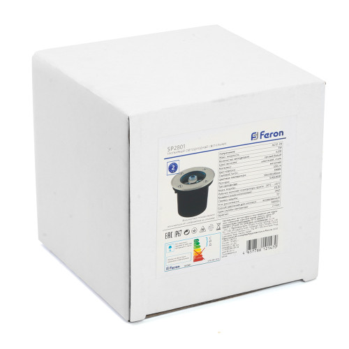 Светодиодный светильник тротуарный (грунтовый) Feron SP2801, 3W, AC/DC12-24V, низковольтный, 3000К, черный, D100*H80mm, вн.диаметр:70m Светодиодный светильник тротуарный (грунтовый) Feron SP2801, 3W, AC/DC12-24V, низковольтный, 3000К, черный, D100*H80mm, вн.диаметр:70m