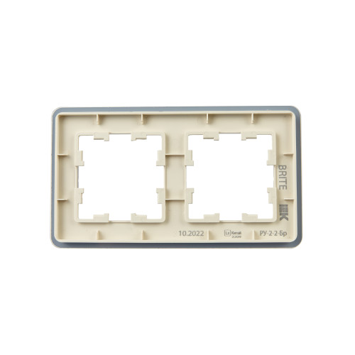 BRITE Рамка 2-местная РУ-2-2-Бр стекло песчаный RE IEK BRITE Рамка 2-местная РУ-2-2-Бр стекло песчаный RE IEK