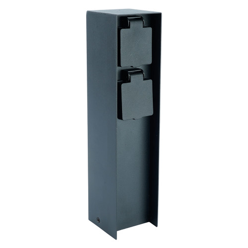 Розетка уличная Feron TM200, 220-230V, 16A, IP44, 70*70*300мм, черный Розетка уличная Feron TM200, 220-230V, 16A, IP44, 70*70*300мм, черный