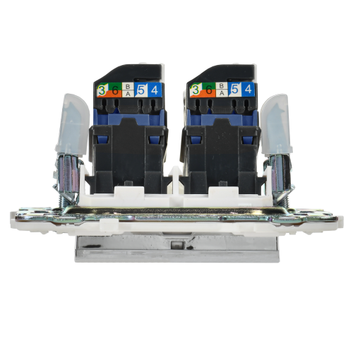 SKANDY Розетка компьютерная двойная RJ45 кат.6 SK-K04N металл никель IEK SKANDY Розетка компьютерная двойная RJ45 кат.6 SK-K04N металл никель IEK