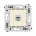 Компьютерная розетка RJ-45 без шторки в стену, кат.6A одинарная экранированная, Avanti, ванильная дымка Компьютерная розетка RJ-45 без шторки в стену, кат.6A одинарная экранированная, Avanti, ванильная дымка