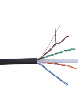 Кабель информационный Lanmaster TWT-6UTP-UNV кат.6 UTP 4 пары 23AWG LSZH универсальный 305м черный