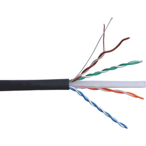 Кабель информационный Lanmaster TWT-6UTP-UNV кат.6 UTP 4 пары 23AWG LSZH универсальный 305м черный Кабель информационный Lanmaster TWT-6UTP-UNV кат.6 UTP 4 пары 23AWG LSZH универсальный 305м черный