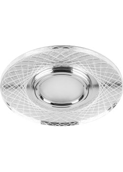 Светильник встраиваемый с белой LED подсветкой Feron CD970 потолочный MR16 G5.3 прозрачный