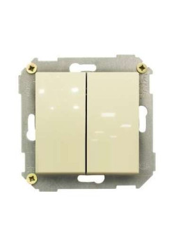 Выключатель 2-кл. СП Simon 34 10А IP20 механизм сл. кость Simon 34398-031