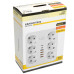 Удлинитель 6-местный c/з 3x1 мм2, 1,8 м, 250В, 10А, 4USB+2Type-C 2,4А, серия Home plus, белый STEKKER HM09-66-02