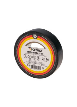 Изолента ПВХ 0.13х19мм 25м черн. Kranz KR-09-2206