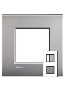 Livinglight рамка 2x2мод.71мм.М.никель
