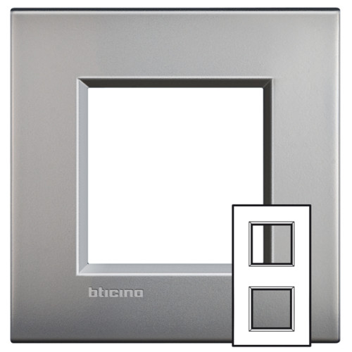 Livinglight рамка 2x2мод.71мм.М.никель