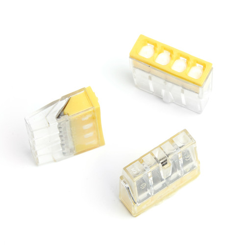 Клемма монтажная 4-проводная STEKKER  для 1-жильного проводника, LD2273-244 (5 штук в упаковке)