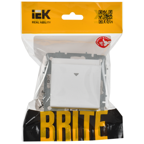 BRITE Выключатель карточный 30А ВС10-1-8-БрАБ арктический белый IEK