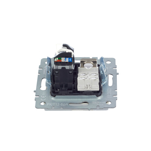 BRITE Розетка двойная RJ11+RJ45 кат.5E РК/Т12-БрА алюминий IEK BRITE Розетка двойная RJ11+RJ45 кат.5E РК/Т12-БрА алюминий IEK