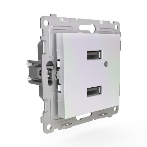 Розетка 2-м USB СП Pixel тип A+A 5В 1х2.1А 2х1.05А механизм перламутр. TOKOV ELECTRIC TKE-PX-2USB-C04 Розетка 2-м USB СП Pixel тип A+A 5В 1х2.1А 2х1.05А механизм перламутр. TOKOV ELECTRIC TKE-PX-2USB-C04