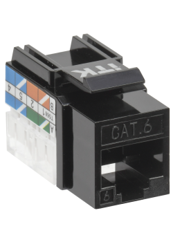 ITK Модуль Keystone Jack кат.6 UTP 110 IDC 90град чёрный