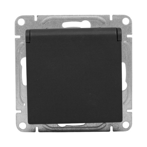 Механизм роз., 16А, IP44, с.з., с.ш., c крышкой, чёрн. Эпика EKF Механизм роз., 16А, IP44, с.з., с.ш., c крышкой, чёрн. Эпика EKF