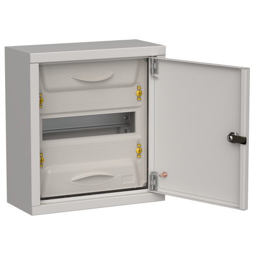 TITAN 5 Корпус металлический ЩРн-12 (1х12) 335х310х140мм IP31 серый (одна дверь) IEK