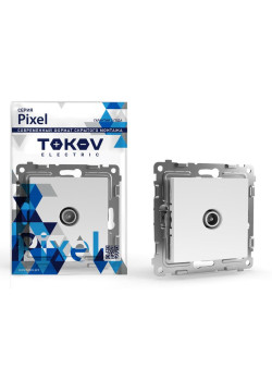 Розетка TV оконечная СП Pixel 1DB механизм бел. TOKOV ELECTRIC TKE-PX-A1O-C01