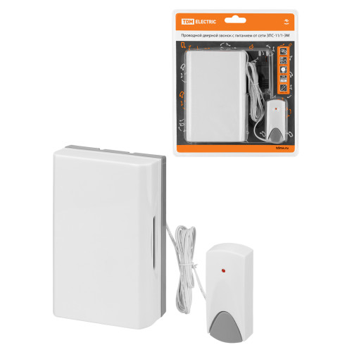Звонок проводной в эл.сеть ЗПС-11/1-ЭМ (эл.мех, кнопка IP30, AC 230V) TDM Звонок проводной в эл.сеть ЗПС-11/1-ЭМ (эл.мех, кнопка IP30, AC 230V) TDM