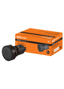 Кнопка SB7-EA21 с возвратом, 1НО, d22 мм, черная, IP40 TDM