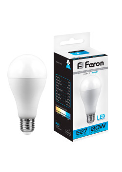 Лампа светодиодная Feron LB-98 Шар E27 20W 175-265V 6400K