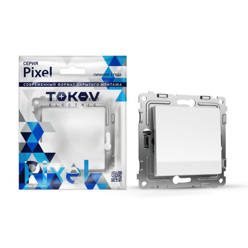 Переключатель перекрестный 1-кл. СП Pixel IP20 механизм бел. TOKOV ELECTRIC TKE-PX-P1R-C01 Переключатель перекрестный 1-кл. СП Pixel IP20 механизм бел. TOKOV ELECTRIC TKE-PX-P1R-C01
