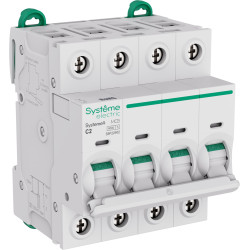Systeme9 Автоматический выключатель (АВ) C 2A 4P 6kA 400В