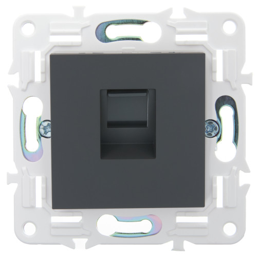 SKANDY Розетка компьютерная RJ45 кат.5E SK-K01G графит IEK SKANDY Розетка компьютерная RJ45 кат.5E SK-K01G графит IEK