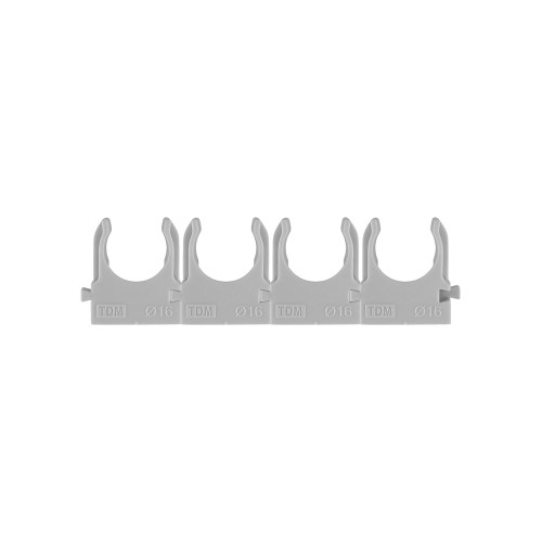 Крепеж-клипса для трубы 16 мм универсальная (10 шт.) серая TDM Крепеж-клипса для трубы 16 мм универсальная (10 шт.) серая TDM