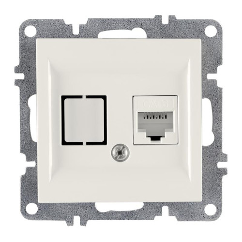 Розетка компьютерная LAVIN/KAREN RJ45 кат.6 механизм бел. ARVIA 50 01 1000 247