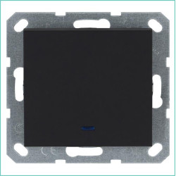 Выключатель 1-кл. 10А IP20 с подсветкой механизм черн. матовый soft touch Jasmart G3011NPB