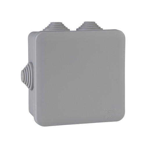 MULTIBOX Коробка распред. откр. установки 100x100x50, габариты 130х130х58, IP55 СЕРАЯ